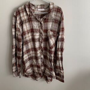 Be Cool Plus Size Plaid Button Down Flannel Shirt 3XL